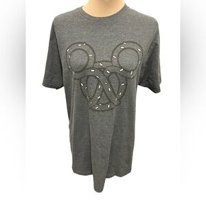 Disney Parks Mickey Pretzel Grey T-Shirt- size small